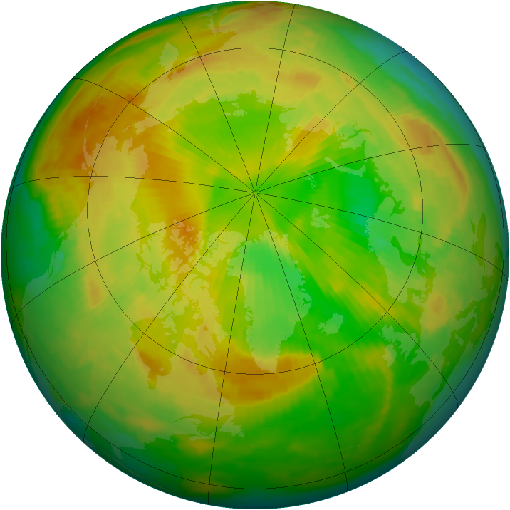 Arctic ozone map for 20 May 2000